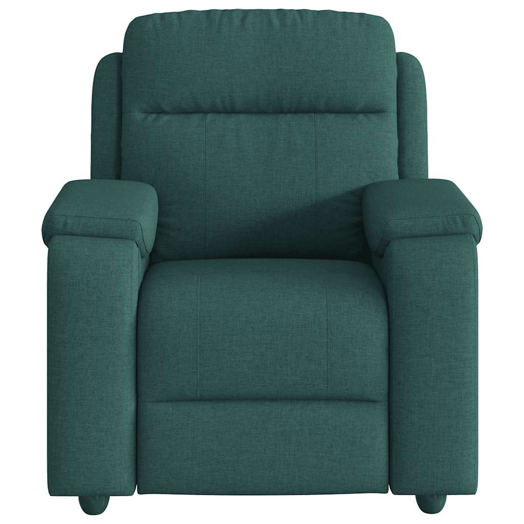 Poltrona reclinável tecido verde-escuro
