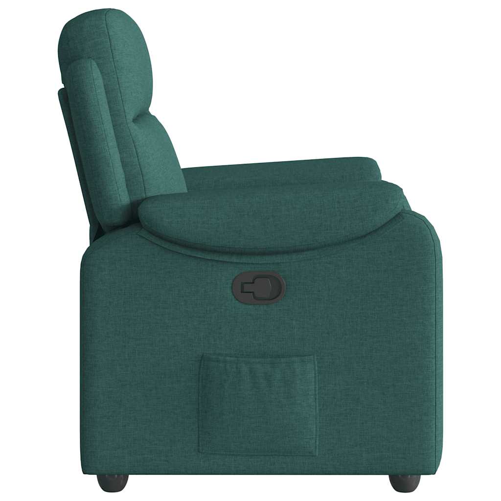 Poltrona reclinável tecido verde-escuro