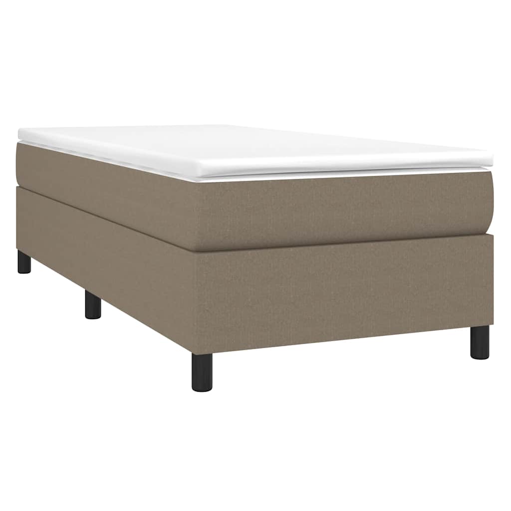 Estrutura de cama com molas 90x190 cm tecido cinzento