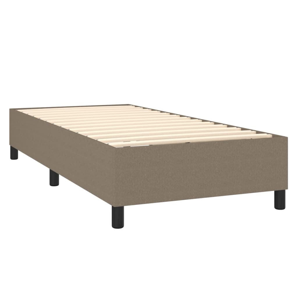 Estrutura de cama com molas 90x190 cm tecido cinzento