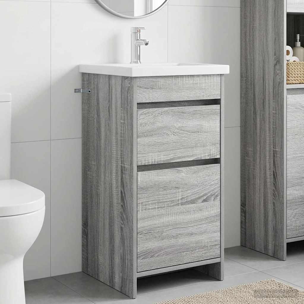 Gabinete de banheiro com pia sonoma cinzento 42 x 40 x 84,5 cm