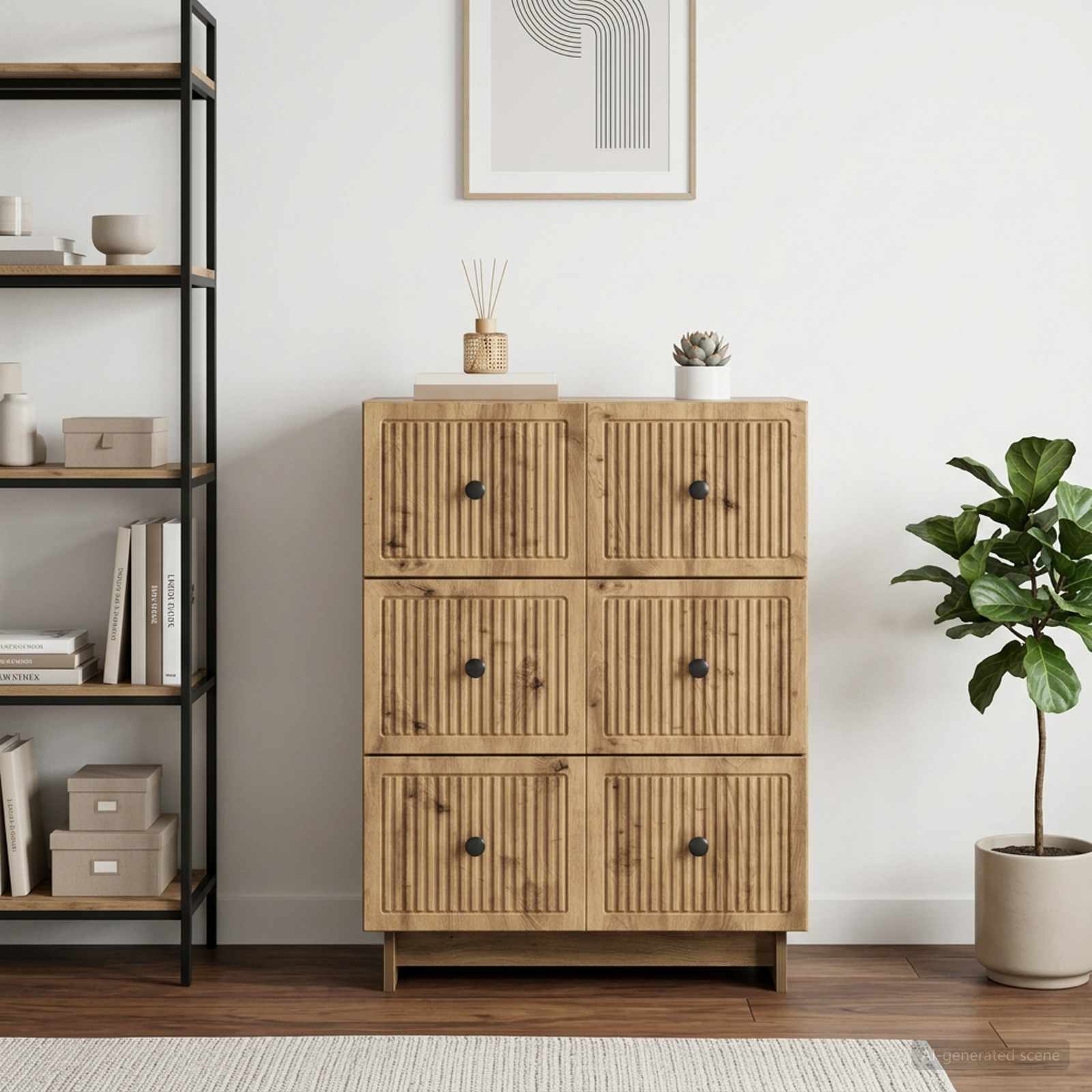 Gabinete de gavetas 66 x 34,5 x 90 cm derivados de madeira