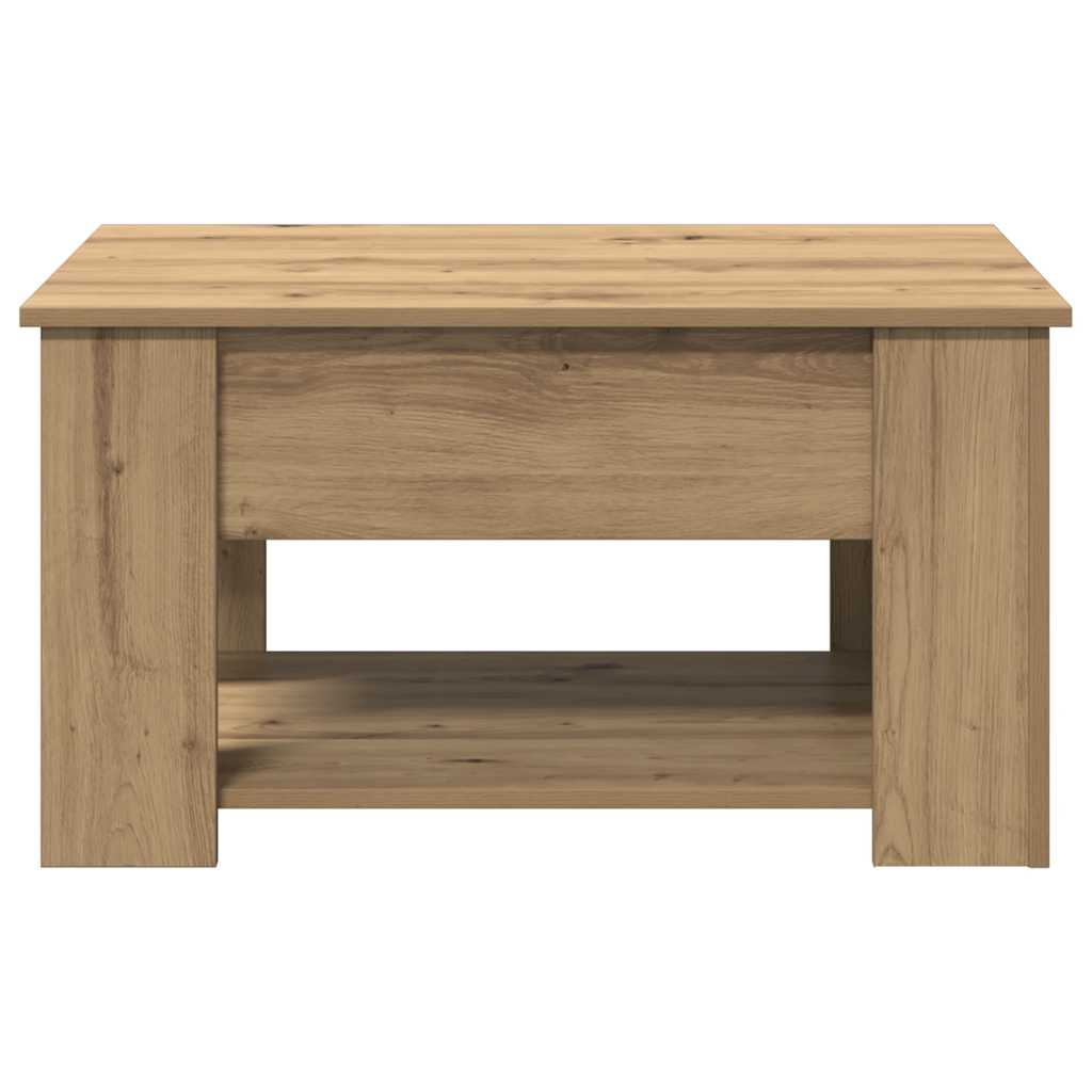 Mesa centro 79x49x41 cm derivados madeira carvalho artisiano