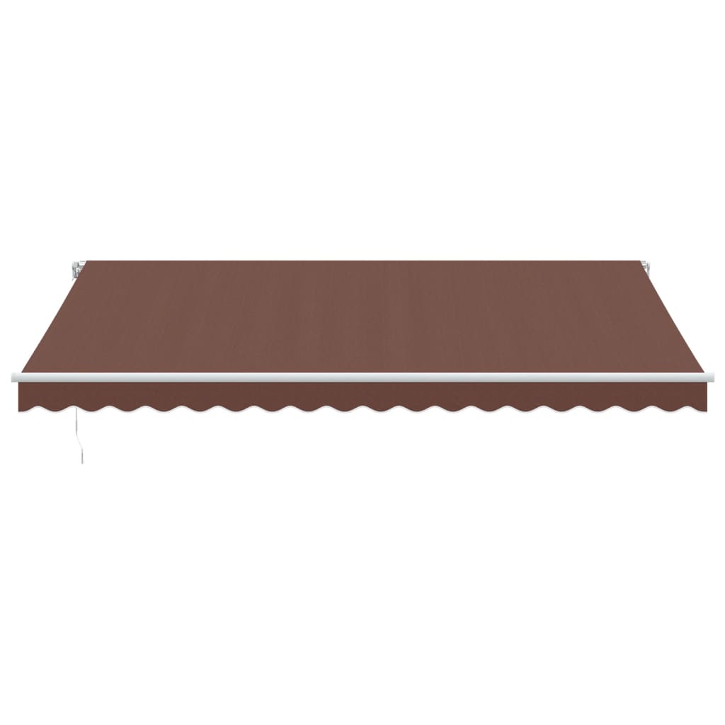 Toldo retrátil manual 450x350 cm castanho