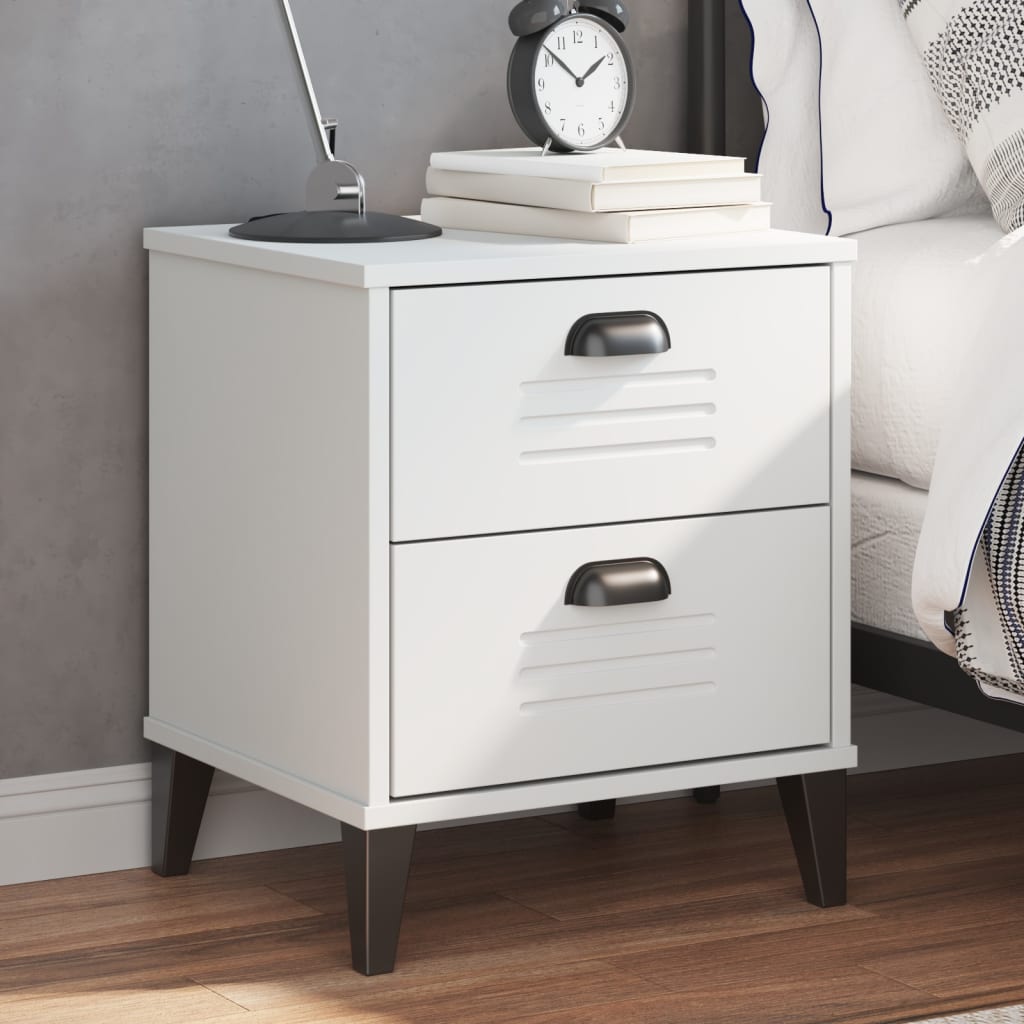 Mesa de cabeceira viken derivados de madeira branco