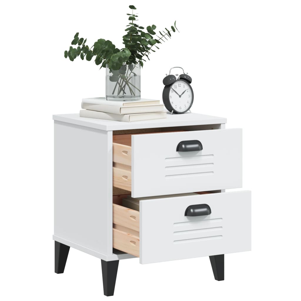 Mesa de cabeceira viken derivados de madeira branco