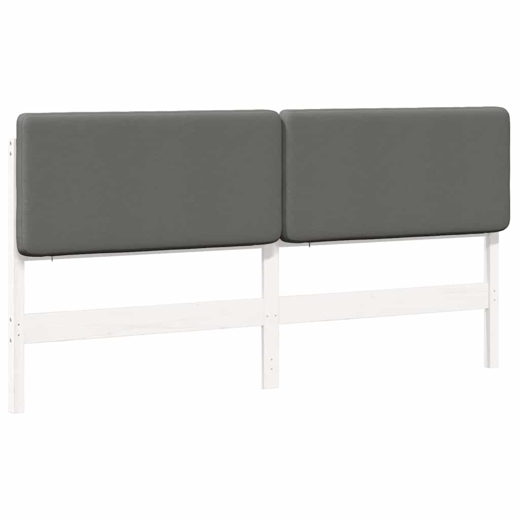 Cabeceira estofada com cabeceira branco e cinza claro 180 cm
