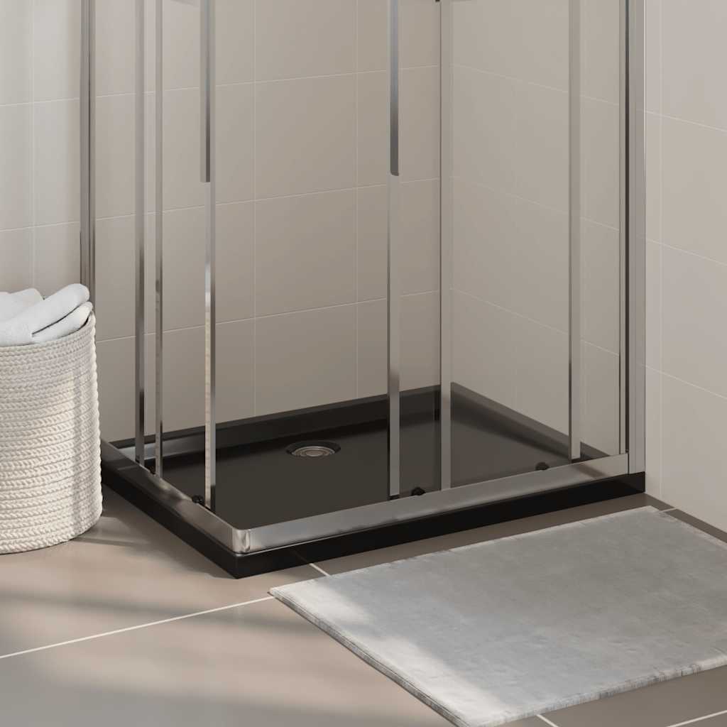 Base de chuveiro retangular 70x90 cm ABS preto