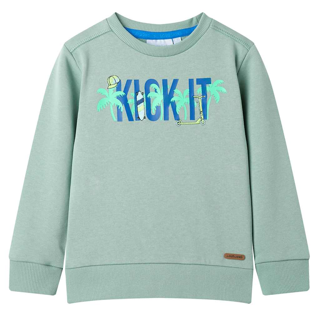 Sweatshirt para criança cor caqui-claro 140