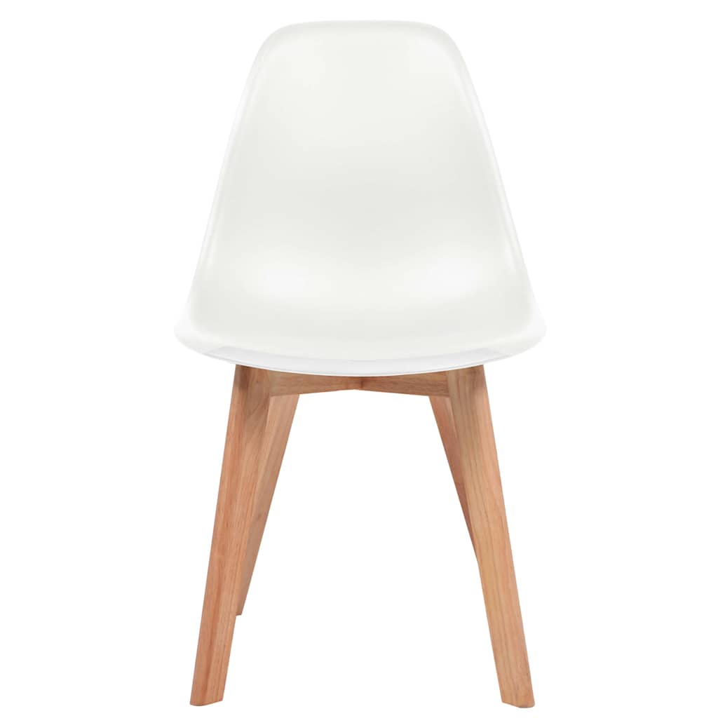 Cadeiras de jantar 6 pcs plástico branco