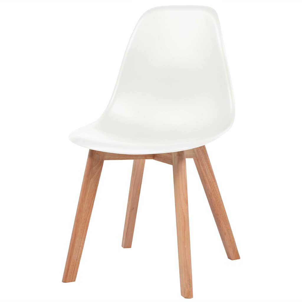 Cadeiras de jantar 6 pcs plástico branco