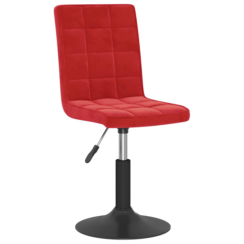 Cadeiras de jantar giratórias 2 pcs veludo vermelho tinto