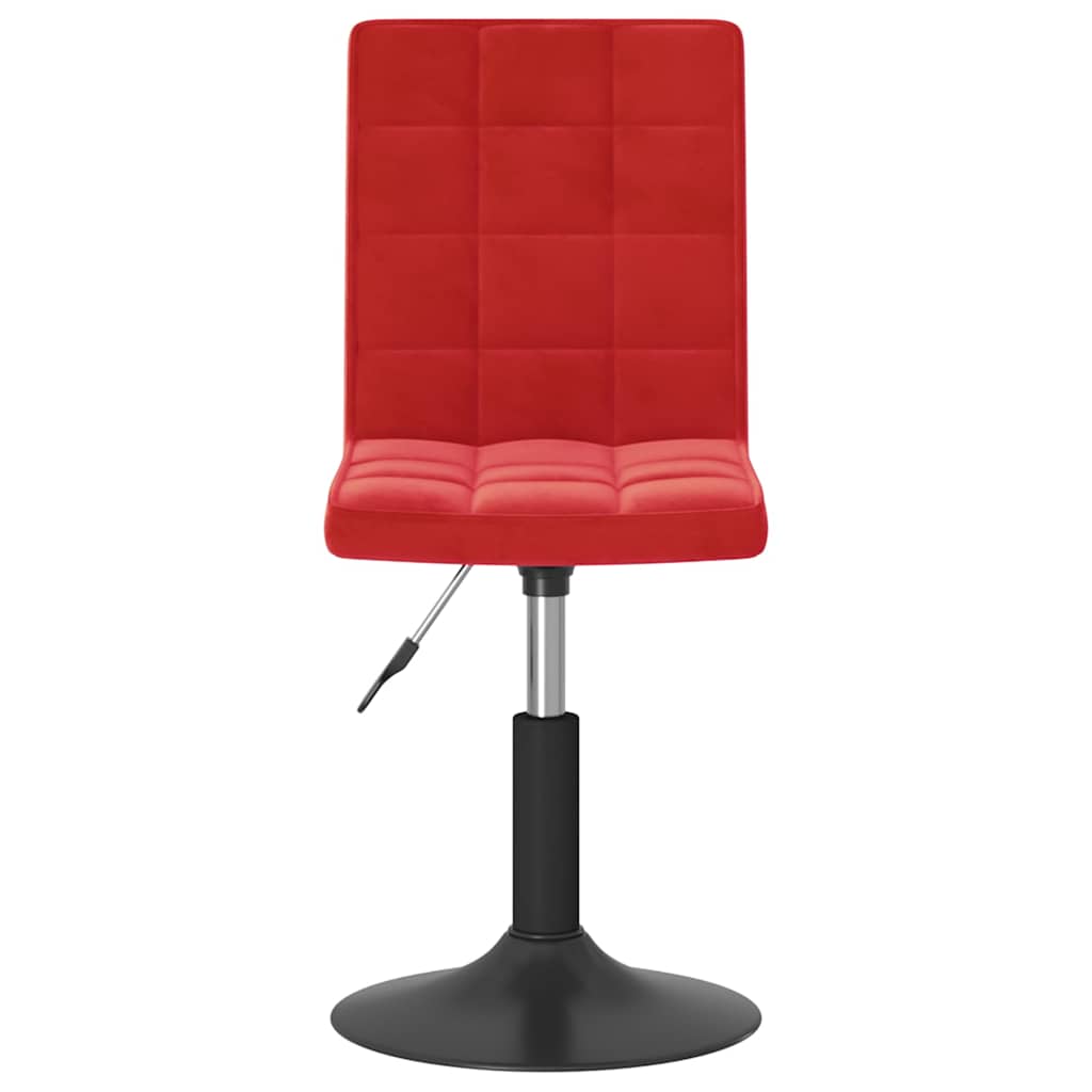 Cadeiras de jantar giratórias 2 pcs veludo vermelho tinto