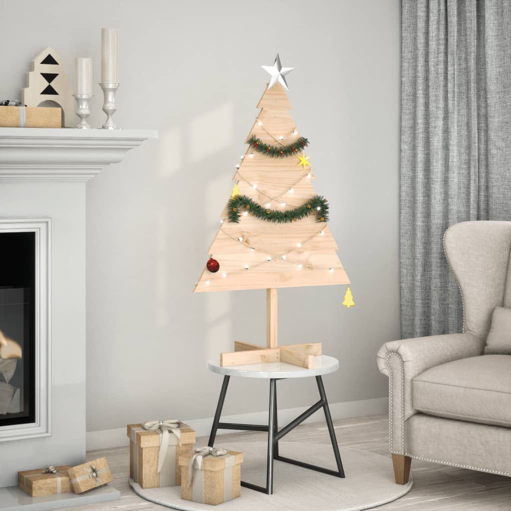 Árvore de natal em madeira decorativa 110 cm madeira maciça