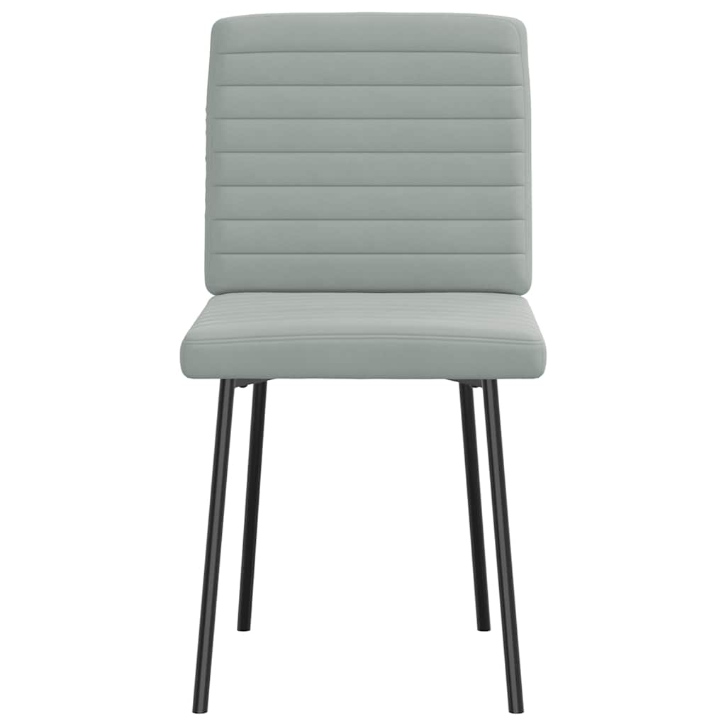 Cadeiras de jantar 2 pcs veludo cinzento-claro