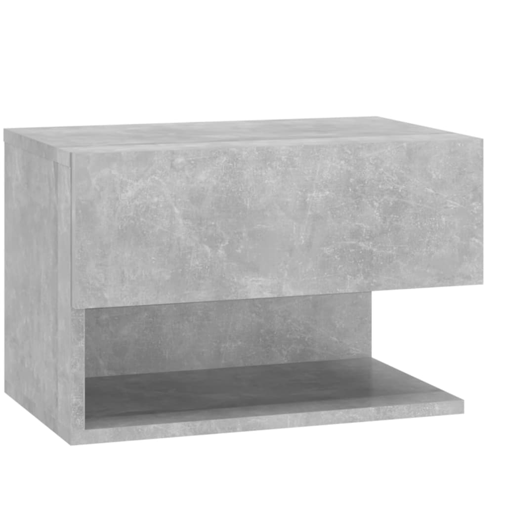 Mesa de cabeceira montagem na parede cinzento cimento