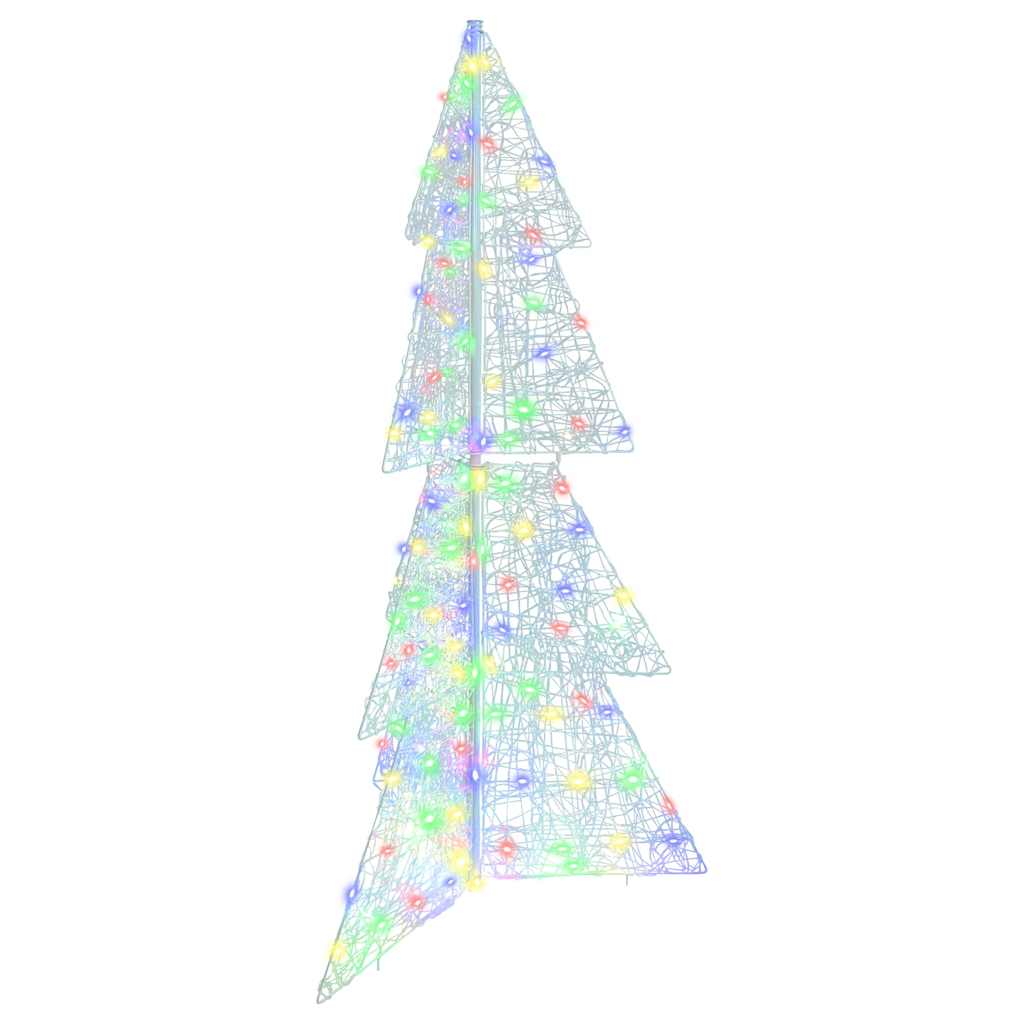 Árvore de natal com 160 leds multicolor 150 cm acrílo
