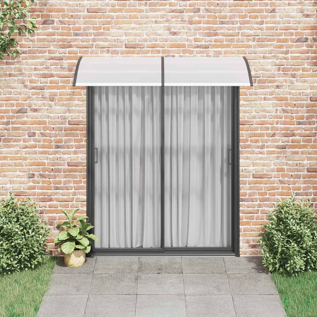 Toldo para porta 200x75 cm PC preto e transparente