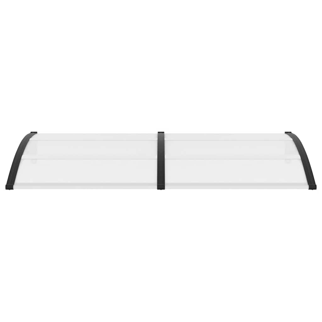 Toldo para porta 200x75 cm PC preto e transparente