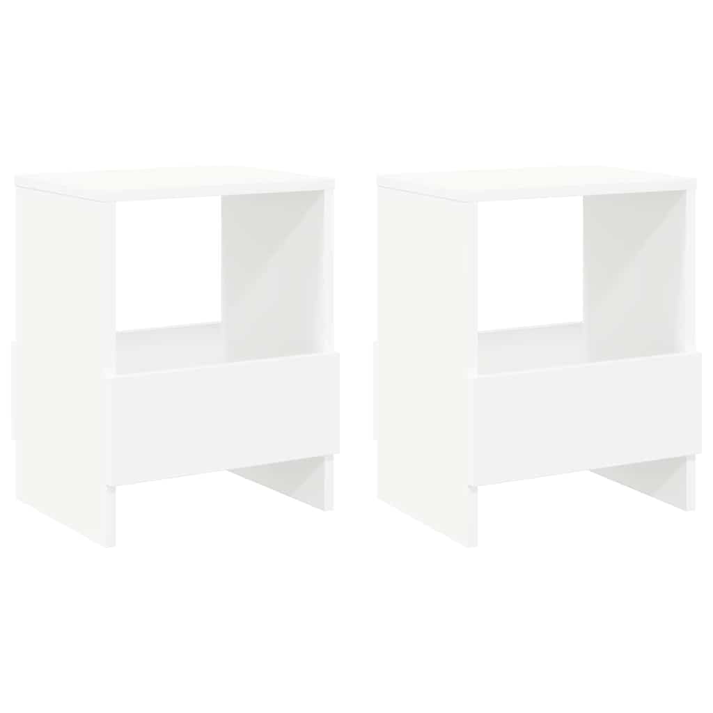 Estante de revistas 2 unid. branco 35 x 30 x 45 cm