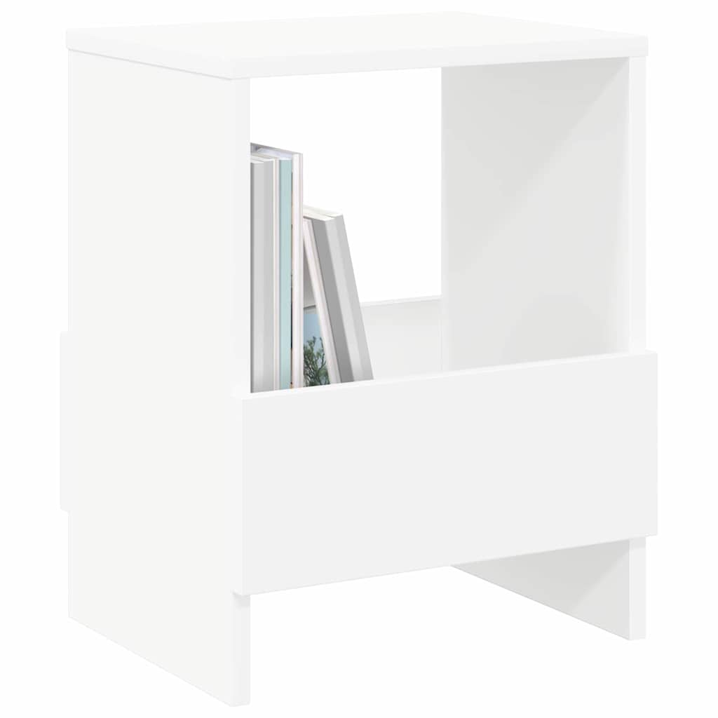 Estante de revistas 2 unid. branco 35 x 30 x 45 cm