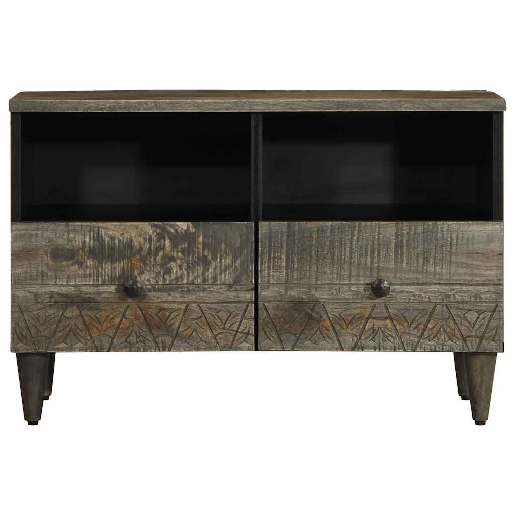Móvel TV cinzento claro 70x33,5x46 cm madeira mangueira maciça