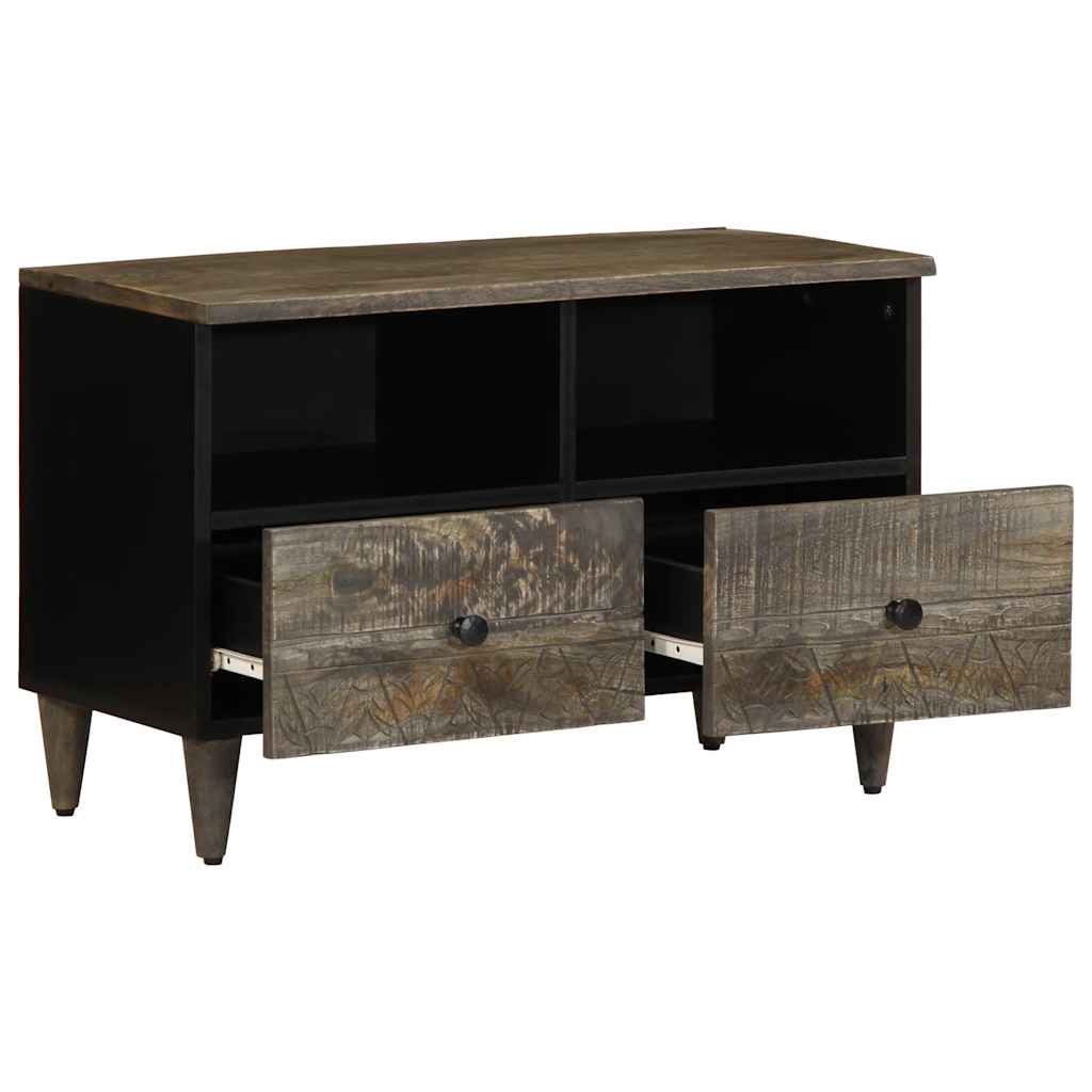 Móvel TV cinzento claro 70x33,5x46 cm madeira mangueira maciça