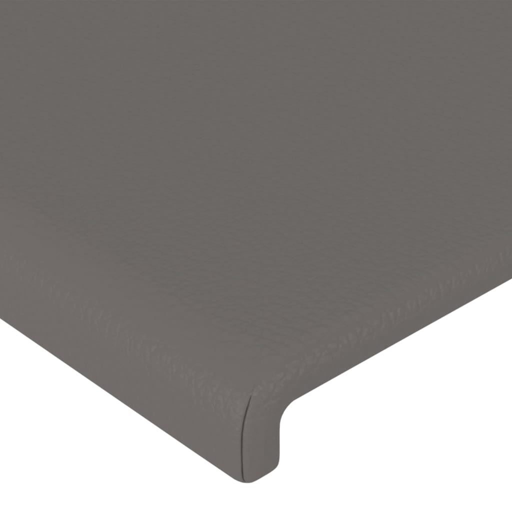 Cabeceira cinza 80x5x118/128 cm couro sintético