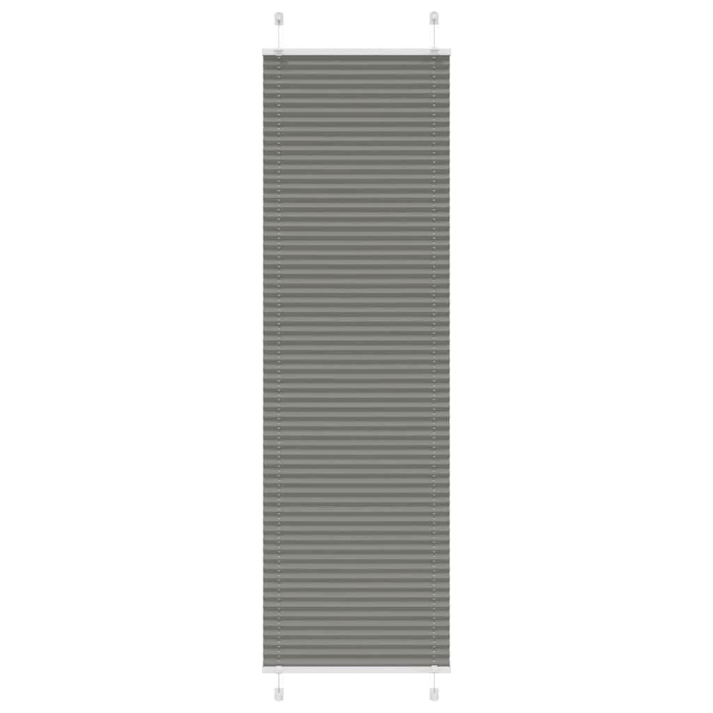Antracite plissada cega 65x200 cm largura tecido 64,4 cm