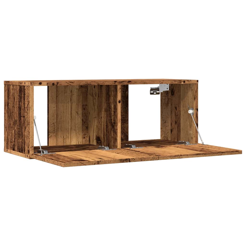 Móveis de parede para TV 2 pcs 80x30x30 cm madeira velha