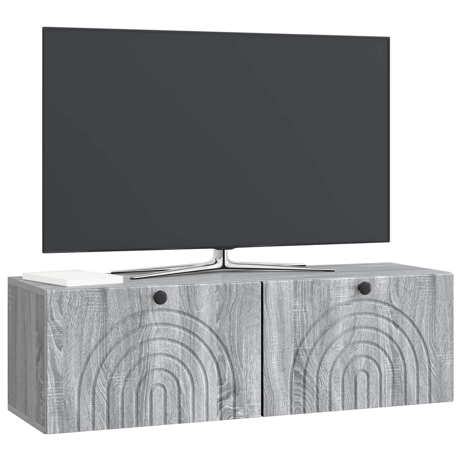 Gabinete de TV de parede sonoma cinzento 98 x 31 x 30 cm