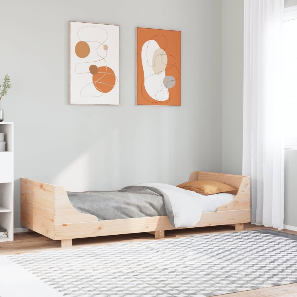 Cama sem colchão 75x190 cm madeira de pinho maciça