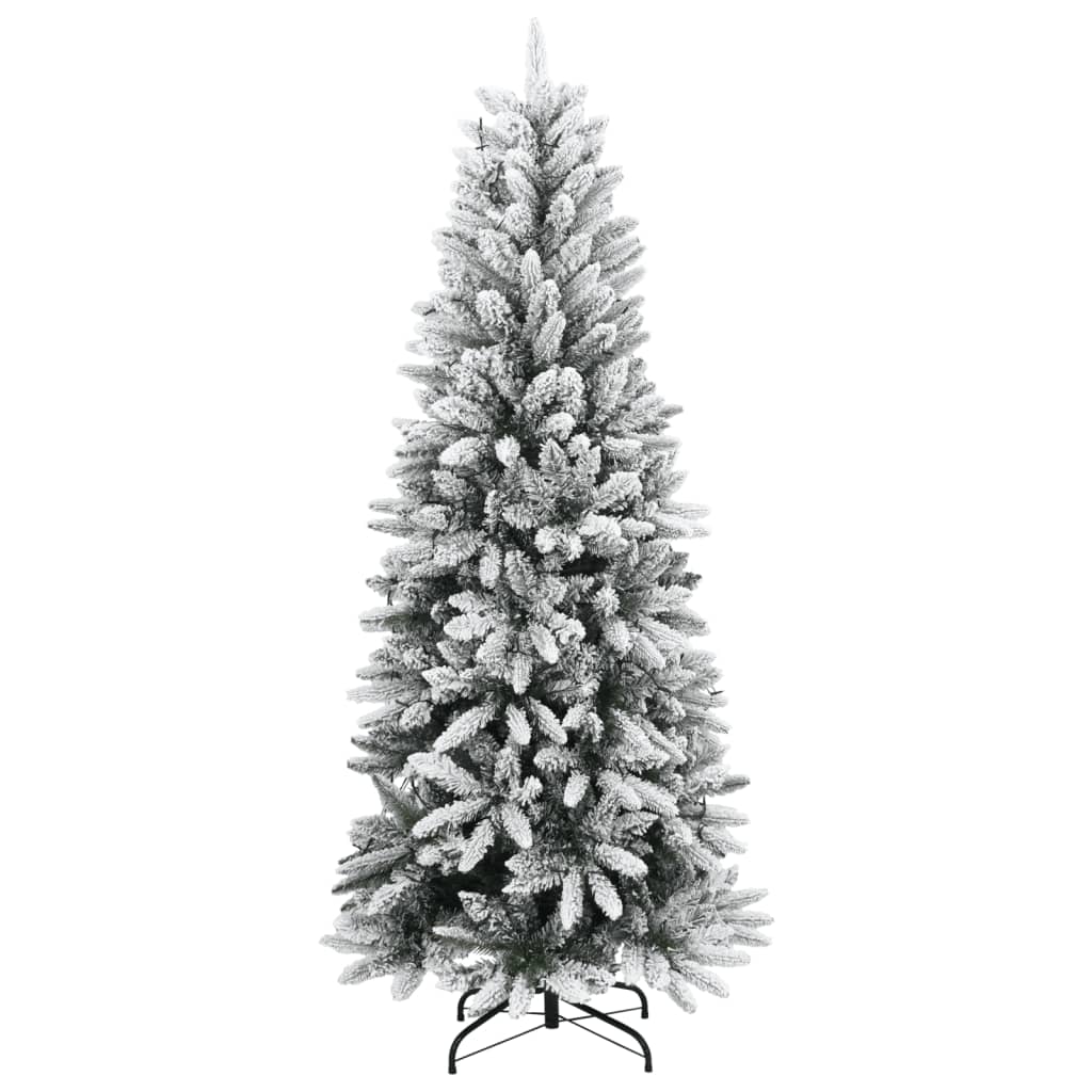 Árvore de natal artificial com 150 luzes LED e neve 120 cm