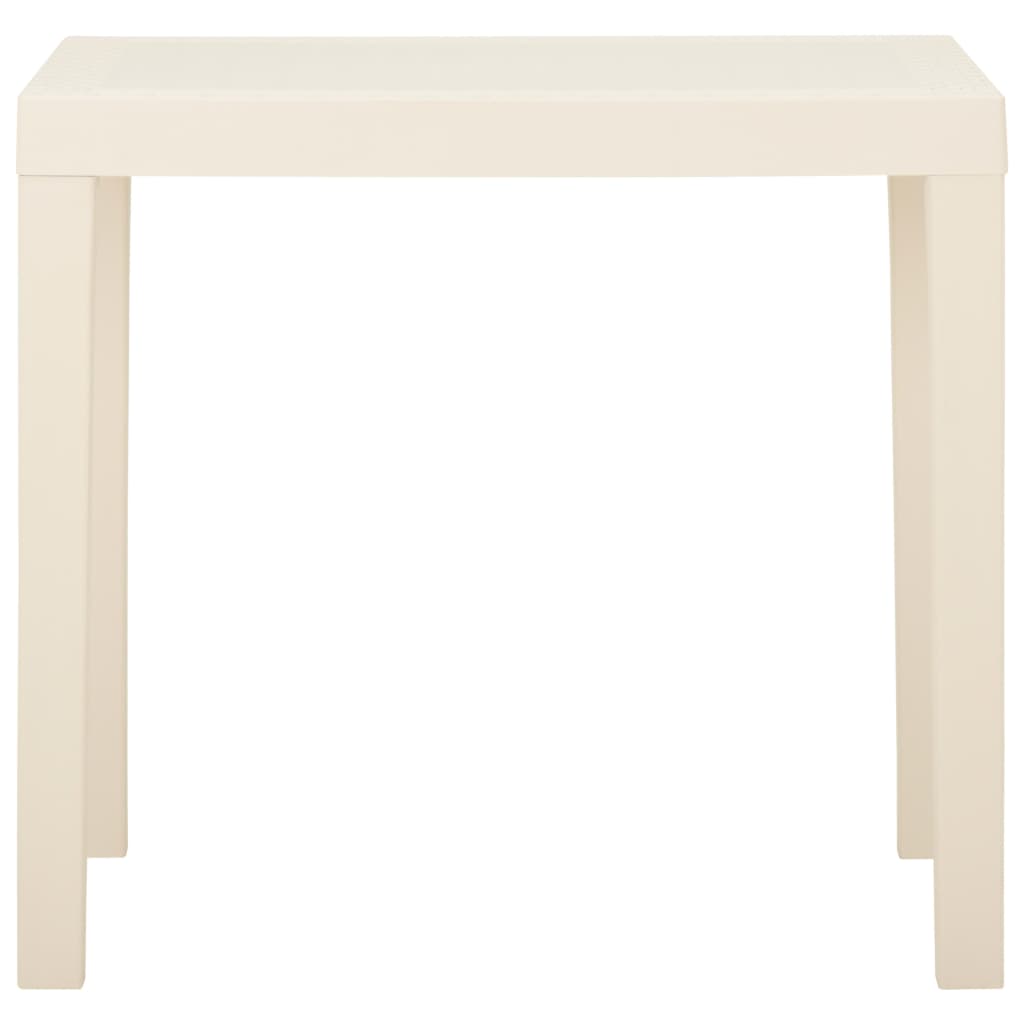 Mesa de jardim 79x65x72 cm plástico branco