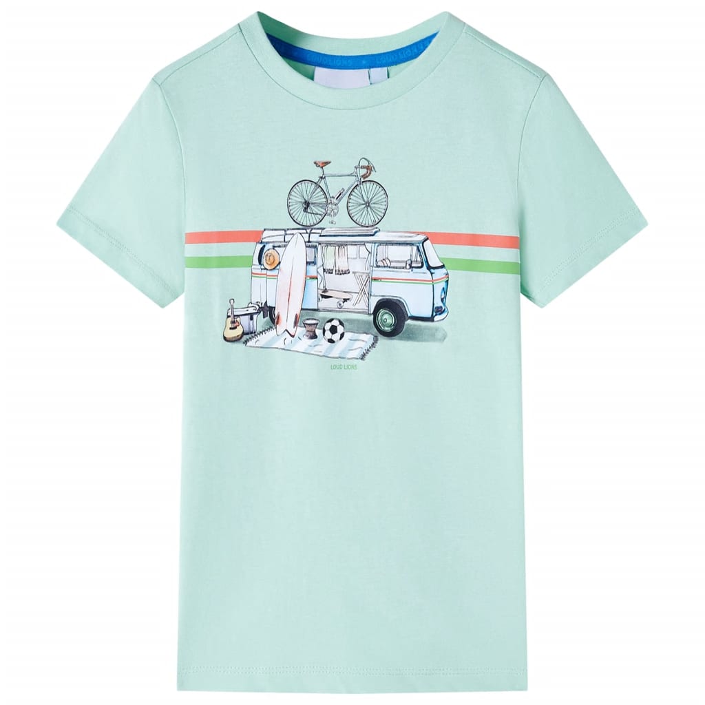 T-shirt infantil menta-claro 140