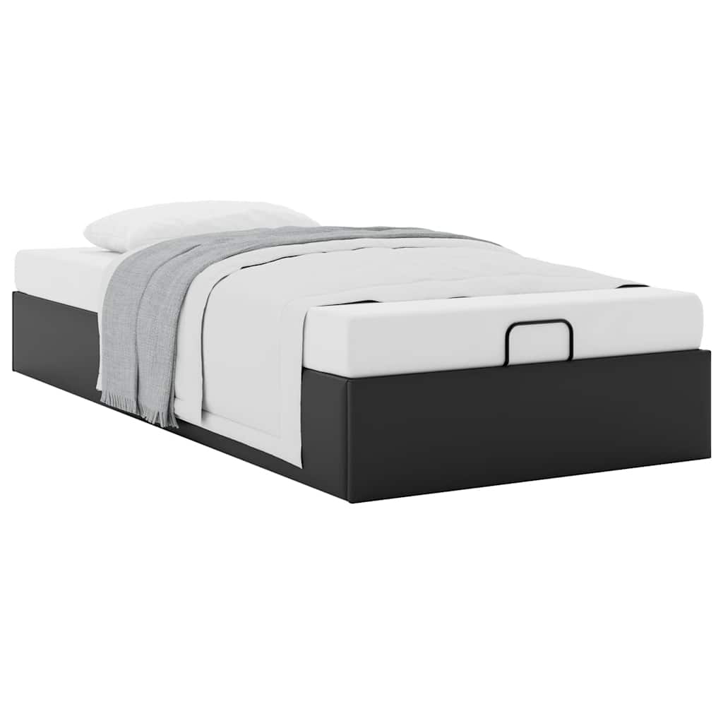 Estrutura de cama otomana sem colchão 80x200 cm preto