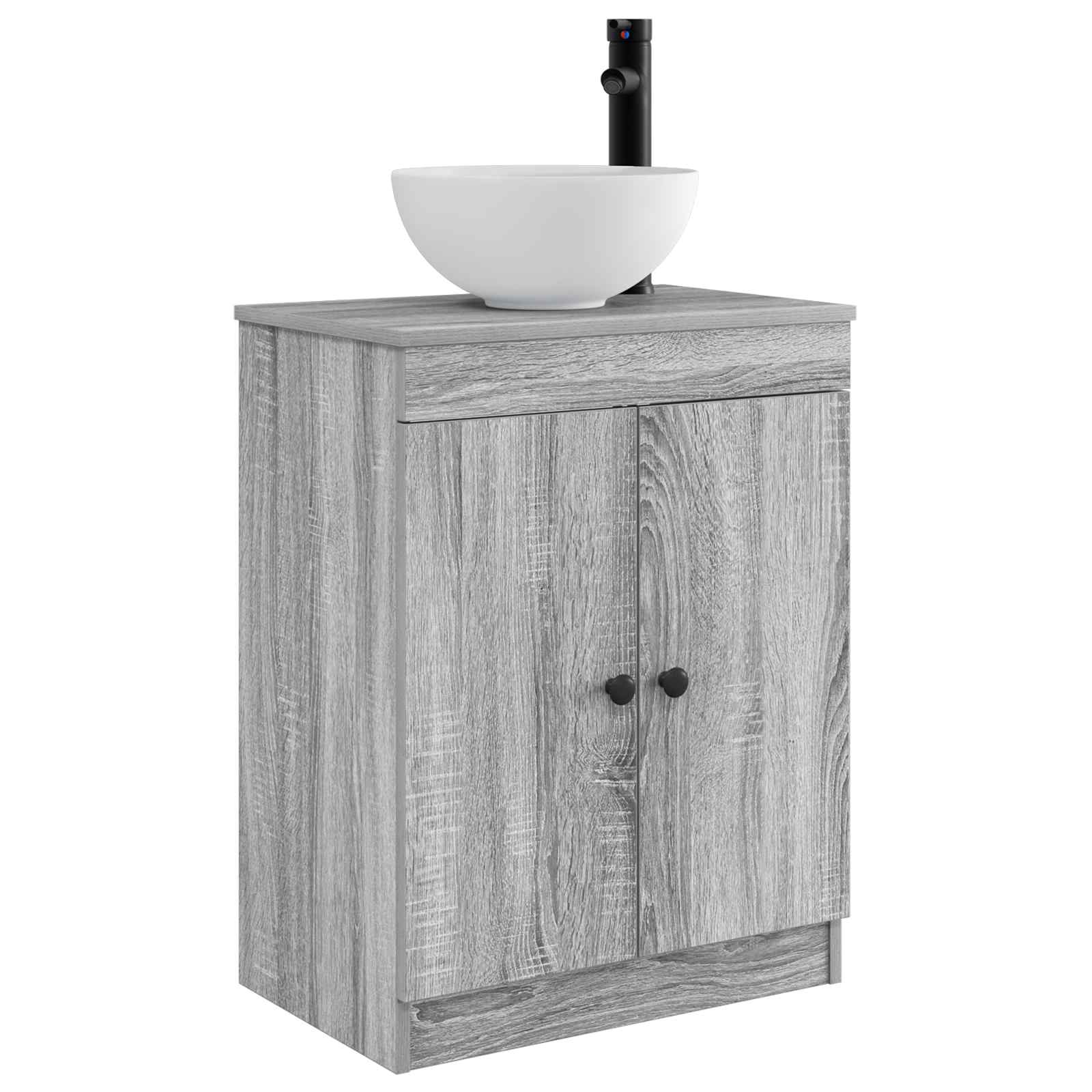 Gabinete de banheiro com pia sonoma cinzento 54 x 35 x 83 cm