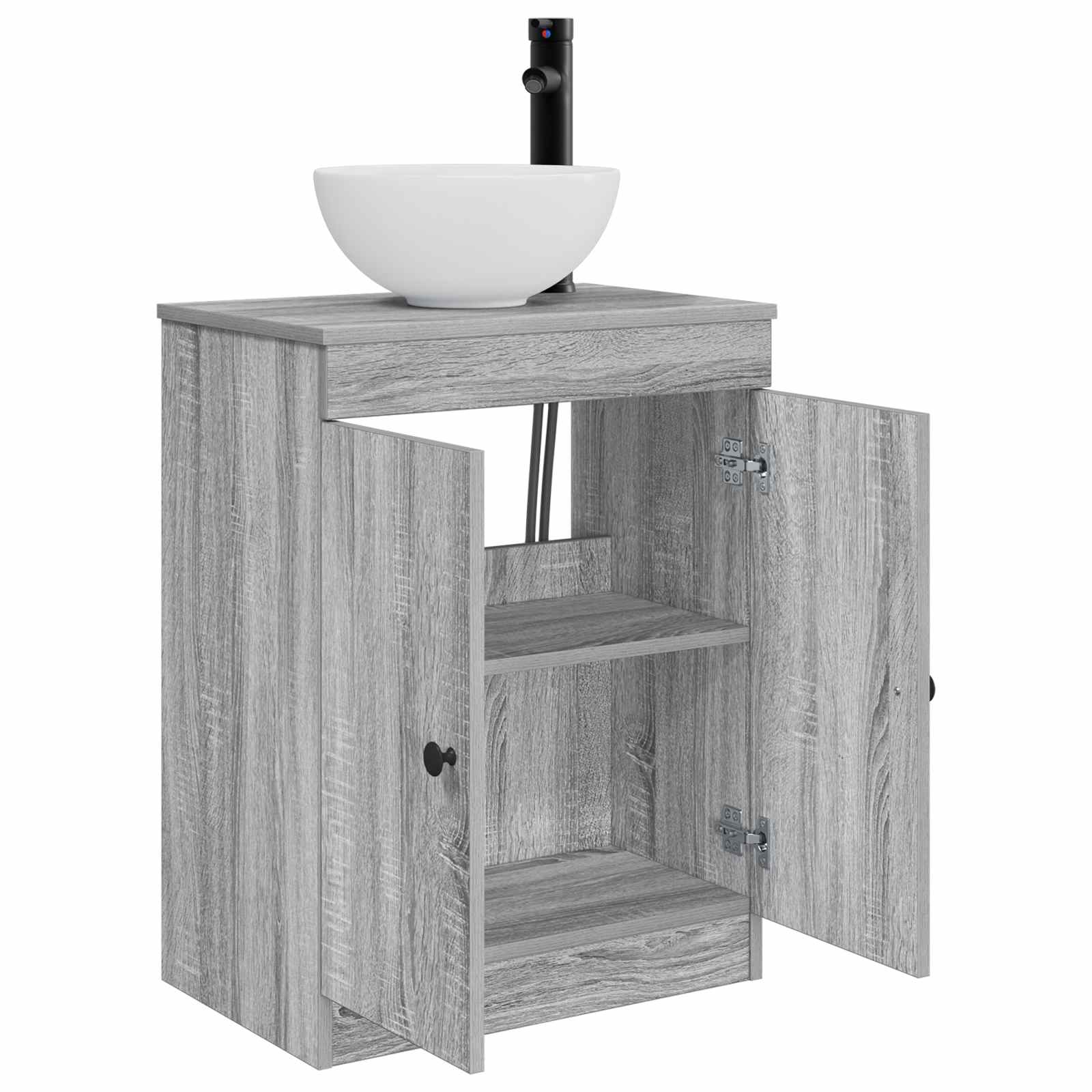 Gabinete de banheiro com pia sonoma cinzento 54 x 35 x 83 cm