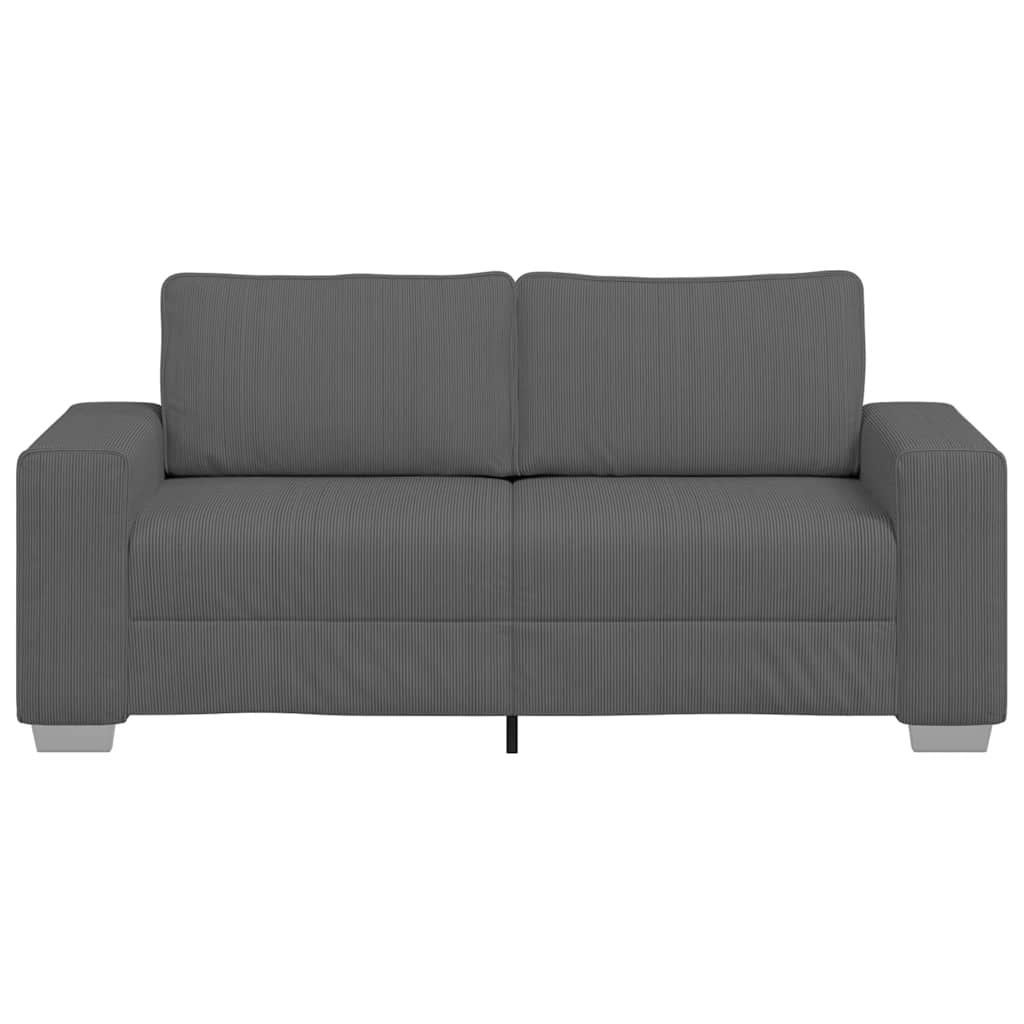 Sofá-luvas 180x77x82 cm tecido corduroy cinzento-escuro