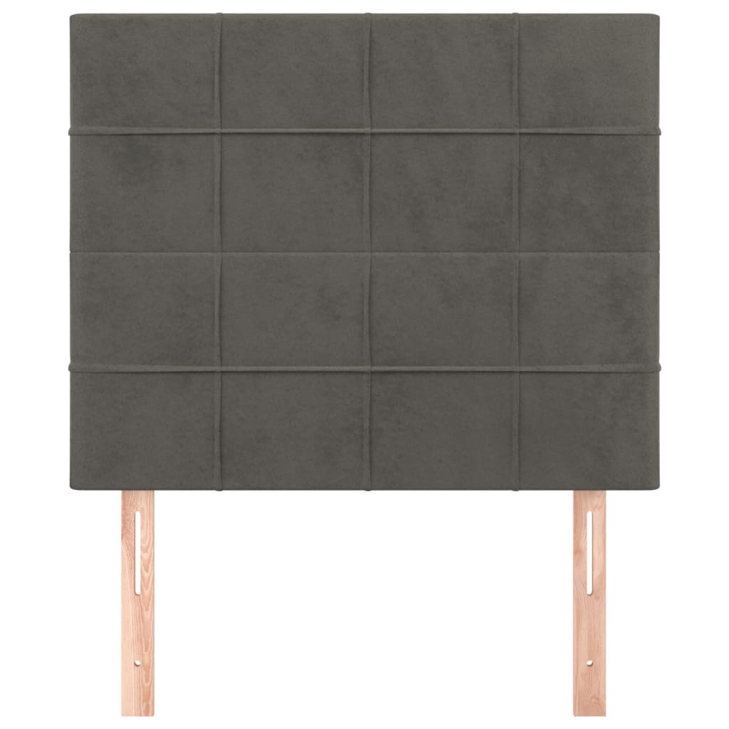 Cabeceira cinza escuro 100x5x118/128 cm veludo