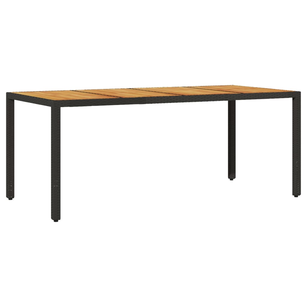 9 Pcs conjunto jantar jardim c/ almofadões vime PE/acácia preto