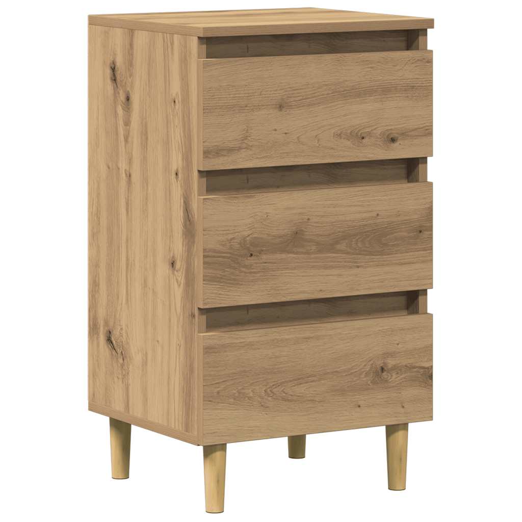 Mesa cabeceira 40x35x69 cm derivados madeira carvalho artisiano
