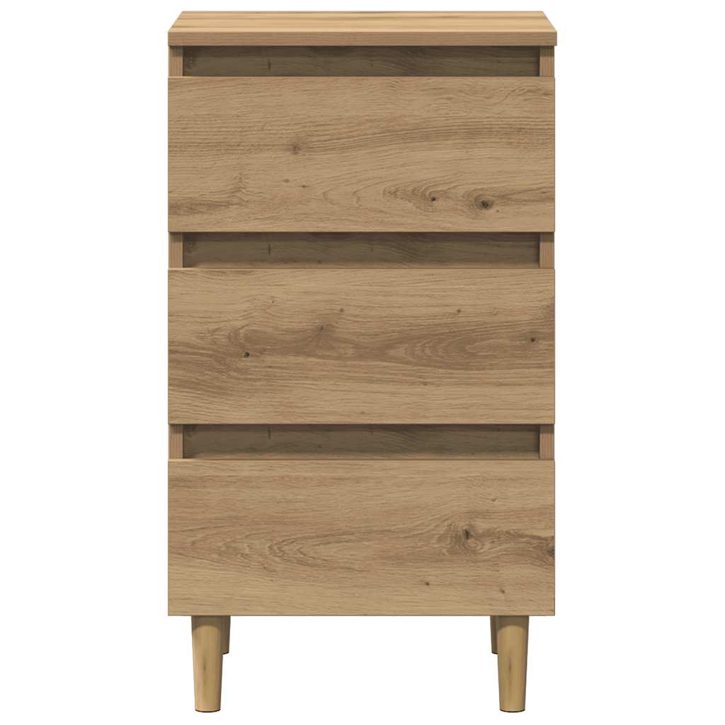 Mesa cabeceira 40x35x69 cm derivados madeira carvalho artisiano