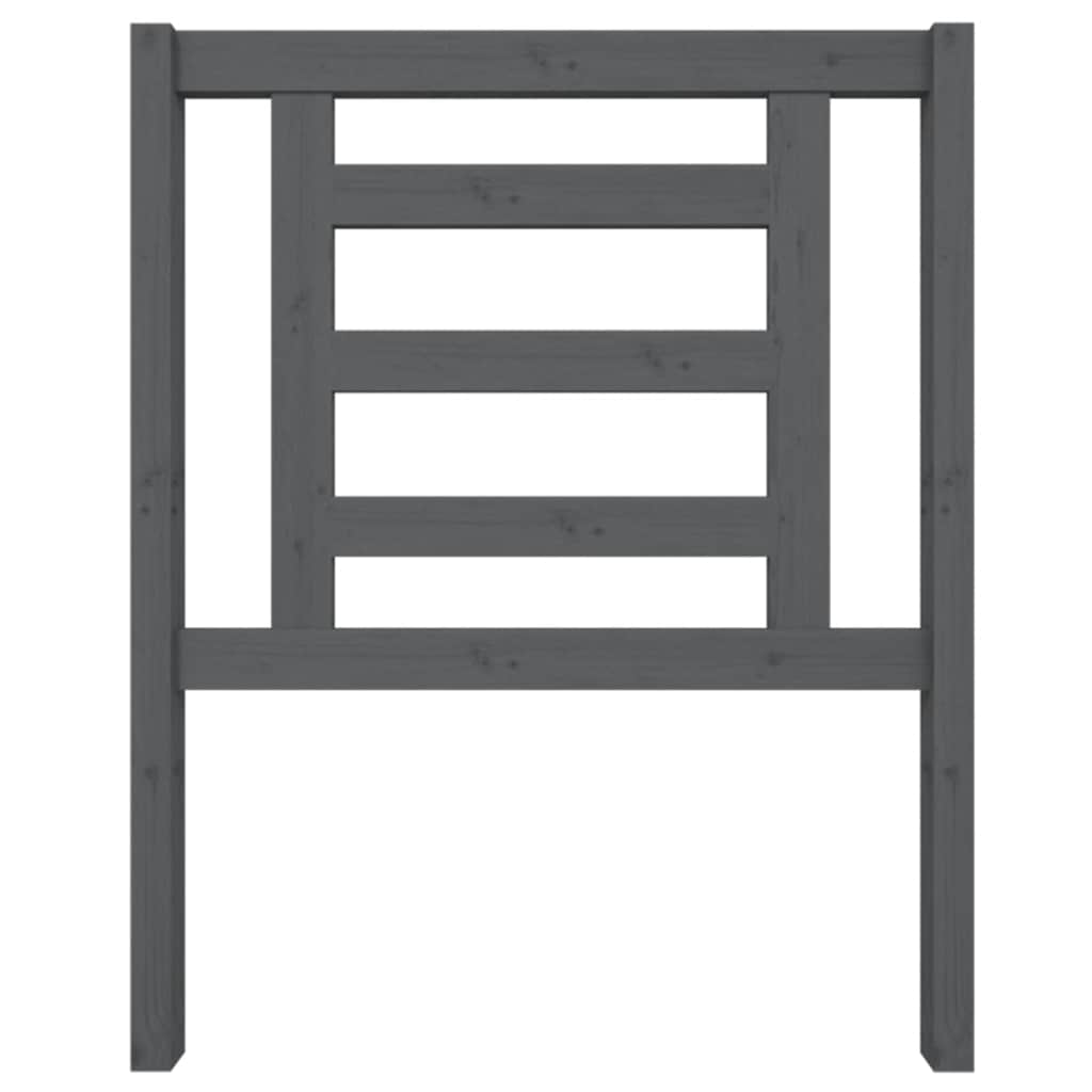 Cabeceira de cama 81x4x100 cm pinho maciço cinzento