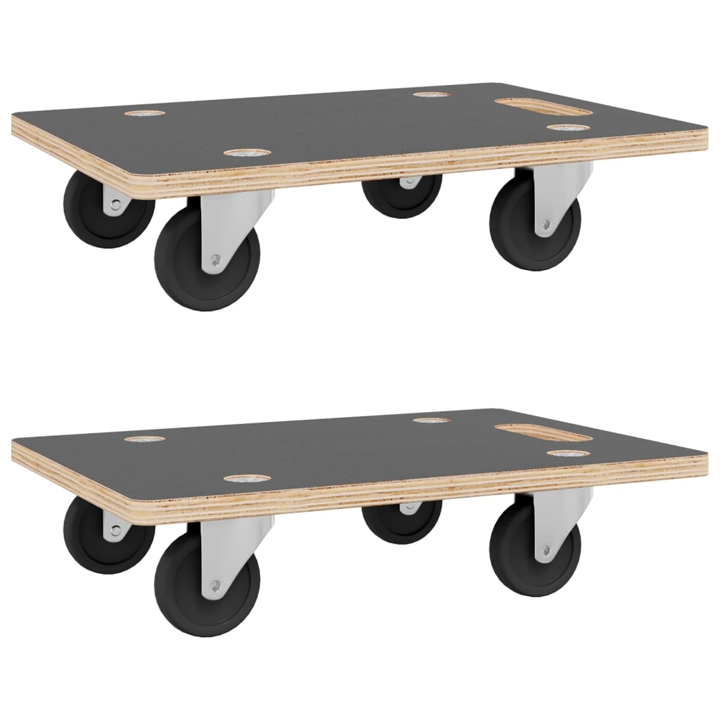 Carrinhos de transporte 2 pcs retangular 80x55x11,5 cm 250 kg