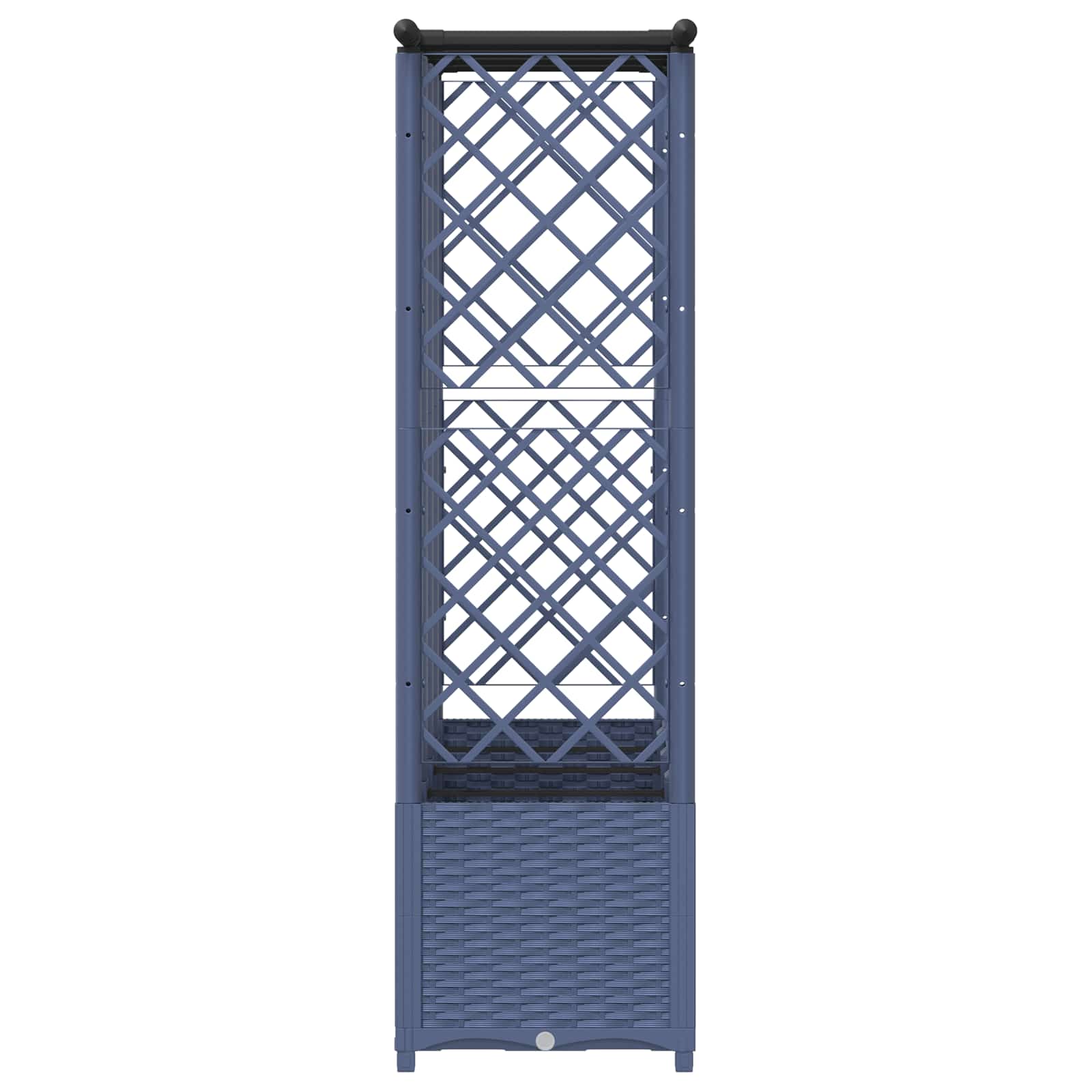 Cama elevada com treliça e telhado cinzento 202 x 40 x 136 cm