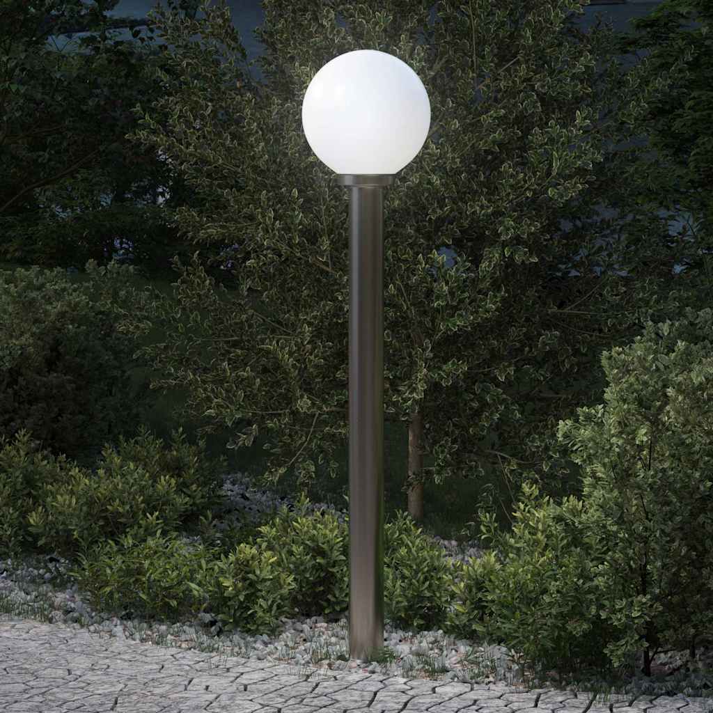 Luminária de poste 120 cm em aço inoxidável IP44
