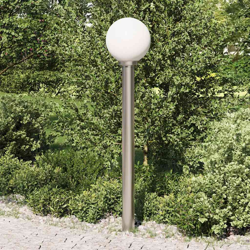 Luminária de poste 120 cm em aço inoxidável IP44
