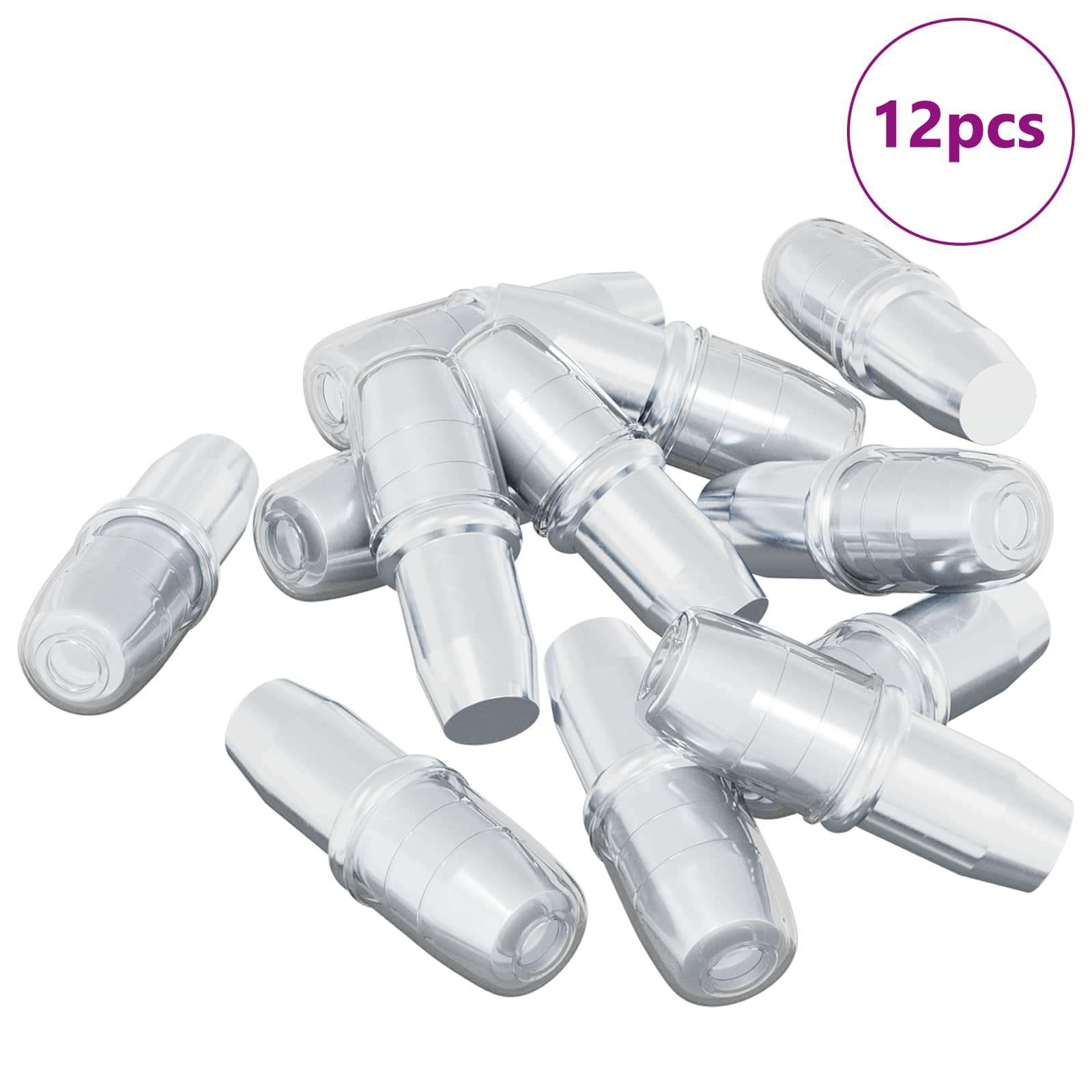 Ganchos de prateleira 12 prateado 7 x 16 mm ferro