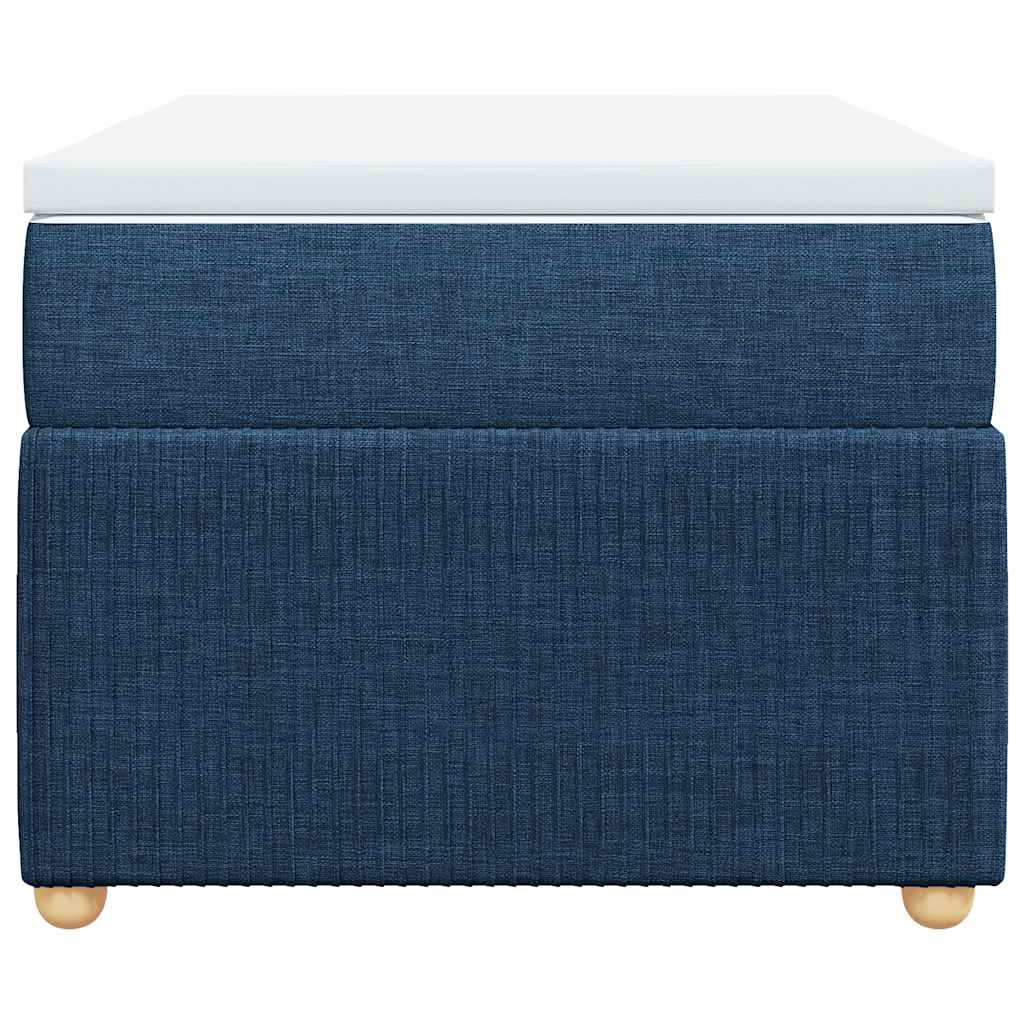 Cama com molas/colchão 80x200 cm tecido azul